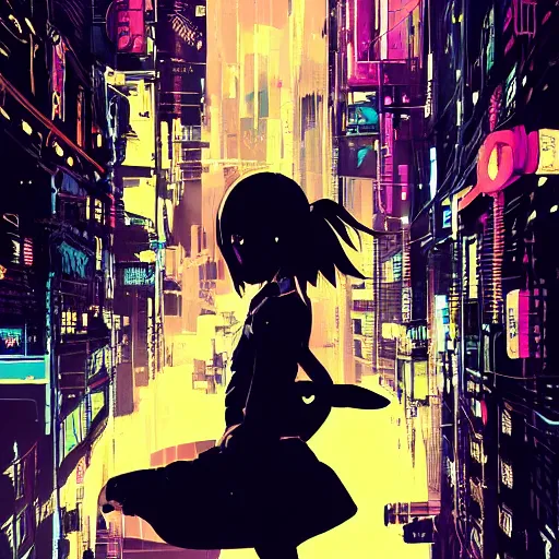 Image similar to Frequency indie album cover, luxury advertisement, indigo filter, blue and black colors. highly detailed post-cyberpunk sci-fi close-up schoolgirl in asian city in style of cytus and deemo, mysterious vibes, by Tsutomu Nihei, by Yoshitoshi ABe, by Ilya Kuvshinov, by Greg Tocchini, nier:automata, set in half-life 2, beautiful with eerie vibes, very inspirational, very stylish, with gradients, surrealistic, dystopia, postapocalyptic vibes, depth of field, mist, rich cinematic atmosphere, perfect digital art, mystical journey in strange world, beautiful dramatic dark moody tones and studio lighting, shadows, bastion game, arthouse