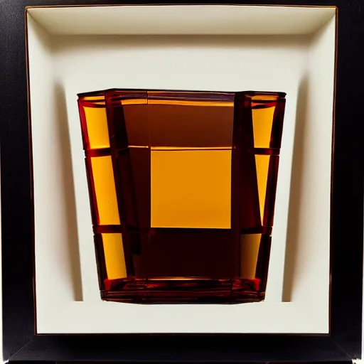 Prompt: whiskey glass cubism