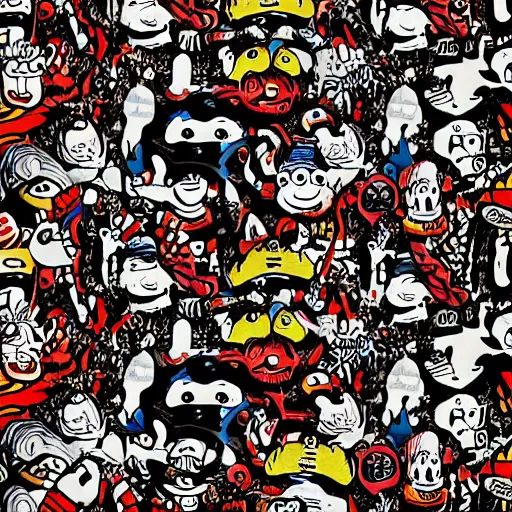 Image similar to where is waldo with aliens