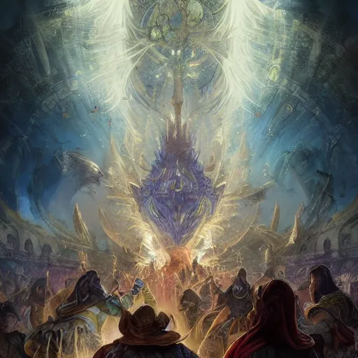 Image similar to Beautiful image of thousands sorcerers fighting with each other , dramatic lighting, dramatic shadows, thunders, magic, fire, power, face painting, dramatic lighting, intricate, wild, highly detailed, digital painting, artstation, concept art, smooth, sharp focus, illustration, art by artgerm and greg rutkowski and alphonse mucha, footage from space camera