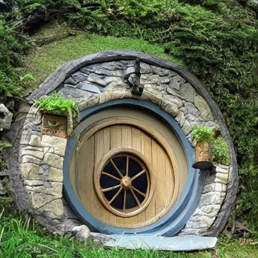 Prompt: blueprints for a hobbit cottage