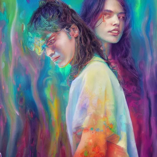 Prompt: euphoria season 3, oil painting, ultradetailed, artstation, ultradetailed, digital painting, ultradetailed