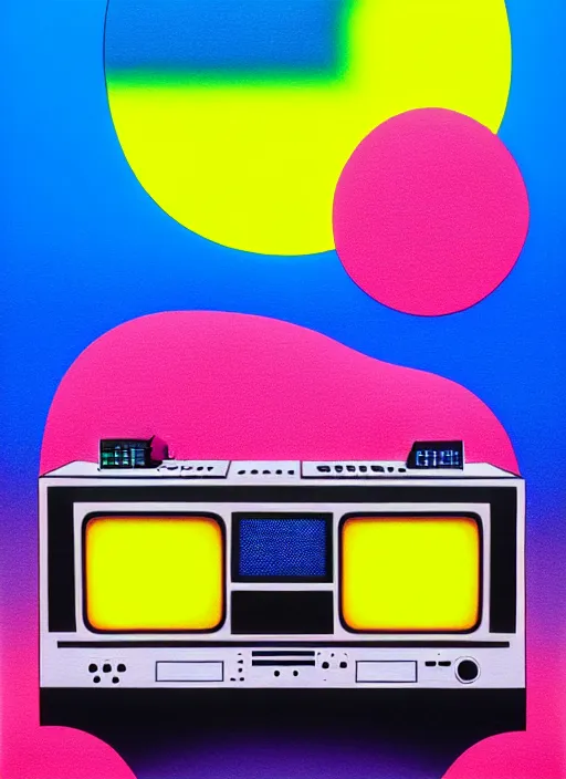 Image similar to boombox by shusei nagaoka, kaws, david rudnick, airbrush on canvas, pastell colours, cell shaded, 8 k