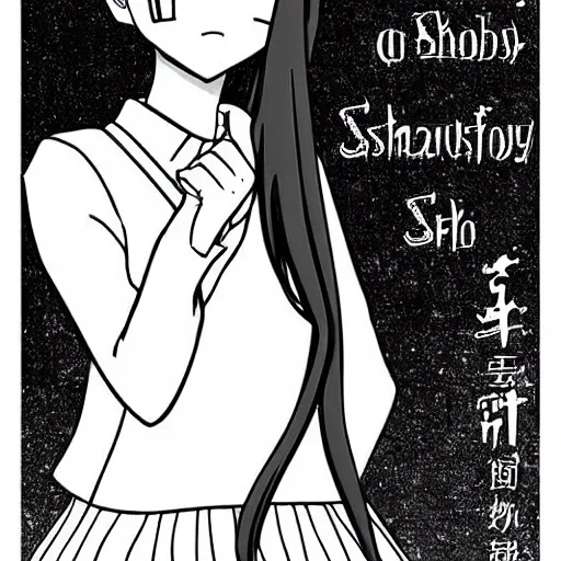 Image similar to a beautiful school girl, Hayao Miyazaki manga style, black and white manga comic, Naoko Takeuchi manga style, shoujo manga