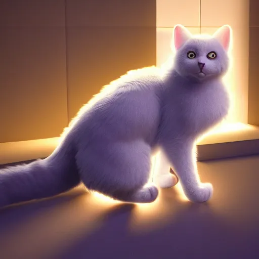 Prompt: cat furry, cat fursona, furry art, white fur, global illumination, radiant light, detailed and intricate environment