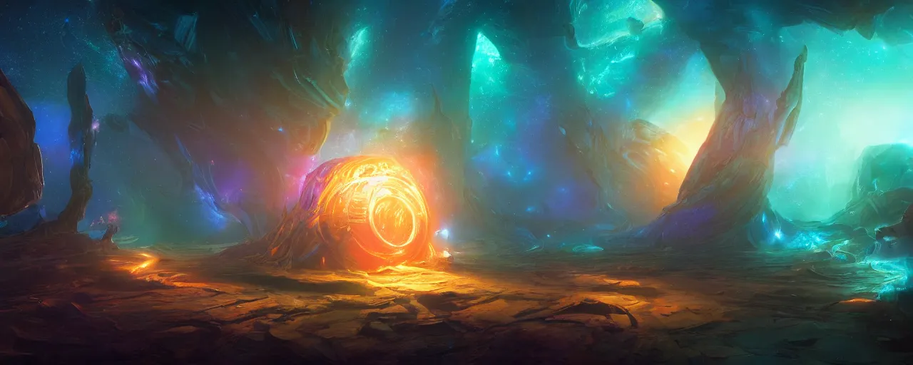 Image similar to a hyper realistic painting of a astral nebula portal, cinematic lighting, lit by morning light, by finnian macmanus and jessica rossier, unreal engine, featured on artstation, ultrawide angle,