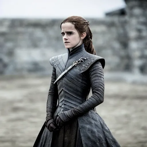 Prompt: A still of Emma Watson in Game of Thrones
