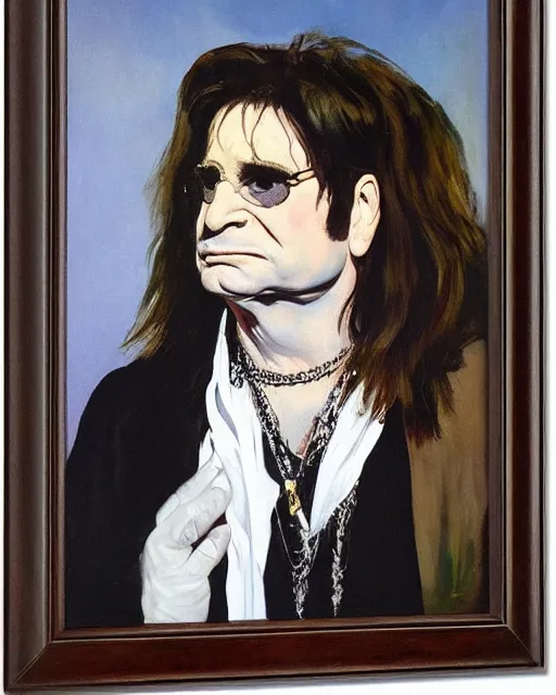 Image similar to ozzy osbourne portrait painted by edouard manet