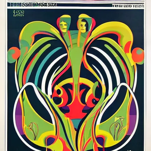 Prompt: 1 9 6 0 s psychedelic poster art nouveau designed by wes wilson