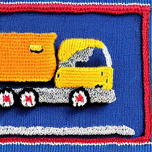 Image similar to garbage truck knitting pattern for children intarsia chart picture jumper in dk yarn vintage