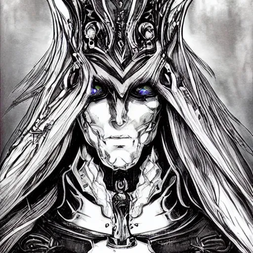 Image similar to Beautiful Sauron in the style of Ayami Kojima