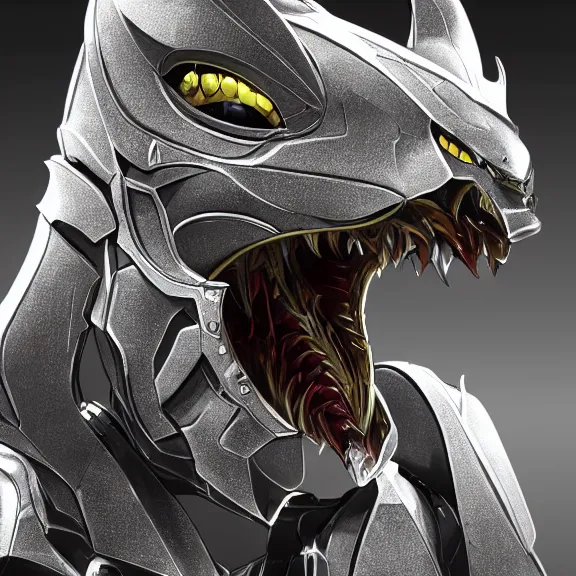 Image similar to detailed close maw shot of a gigantic goddess elegant beautiful stunning anthropomorphic hot robot mecha female dragon, eating tiny scared humans, with sleek silver metal armor and cat ears, OLED visor over eyes, micro art, vore, digital art, mawshot, dragon vore, dragon maw, furry art, high quality, 8k 3D realistic, macro art, micro art, Furaffinity, Deviantart, Eka's Portal, G6