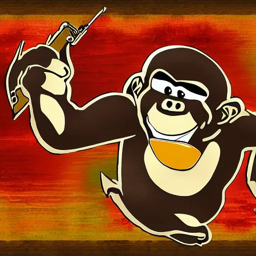 Image similar to Donkey Kong, digital art, award winning