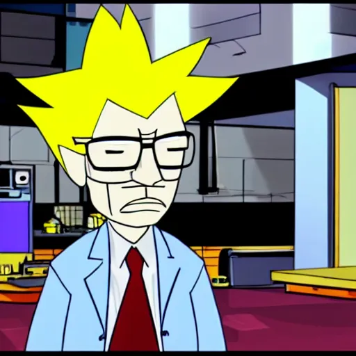 Prompt: a screenshot of Walter White in Panty & Stocking
