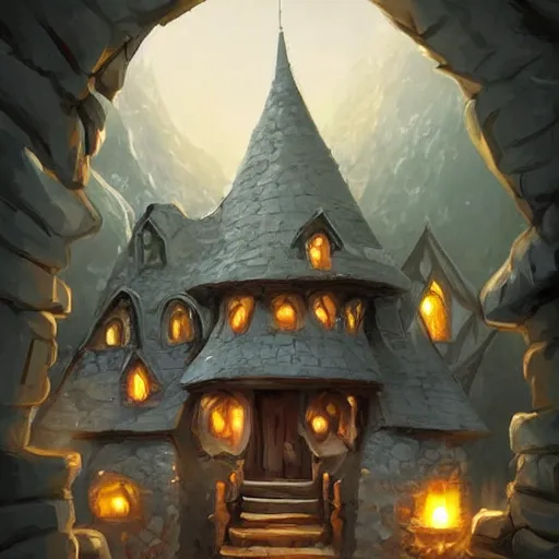 Prompt: a highly detailed fantasy digital art trending on artstation by andreas rocha of a house made of swiss cheese swiss cheese swiss cheese