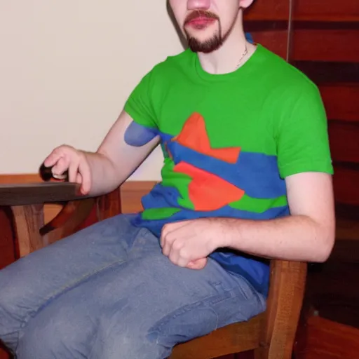 Image similar to jacksepticeye sitting in a chair