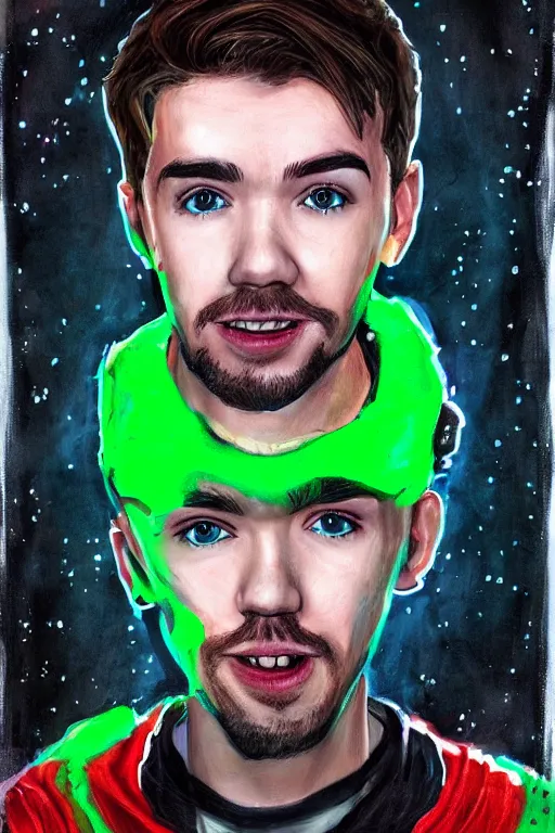 Image similar to Sean McLoughlin, Jacksepticeye, Irish Youtuber, solo portrait 🎨🖌️🪄 🔥