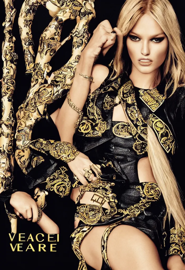 Image similar to Versace advertising campaign portrait