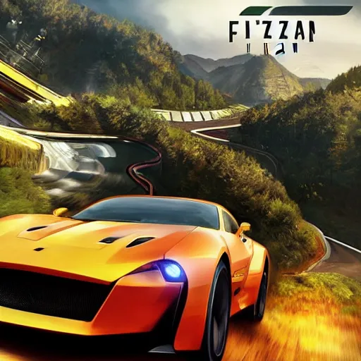 Image similar to the cover art for the game Forza Horizon Japan, concept art, digital art