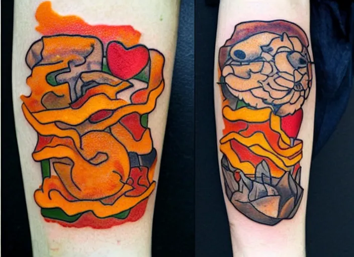 Image similar to lasagna tattoo