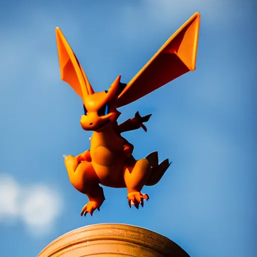 Image similar to charizard flying above new york, videogame still, portrait, 4 0 mm lens, shallow depth of field, close up, split lighting, cinematic