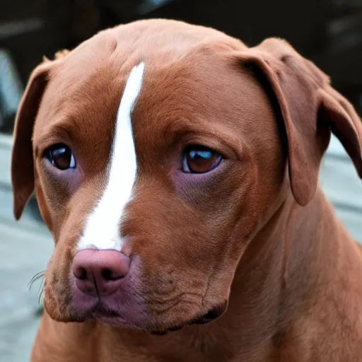 Prompt: brown pitbull with angel wings in heaven