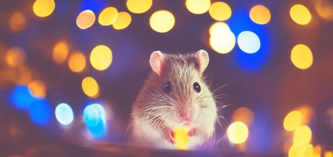 Prompt: Hamster Star Wars bokeh