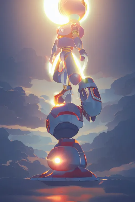 Image similar to metabots medabots medarotto medarot robot minimalist comics, behance hd by jesper ejsing, by rhads, makoto shinkai and lois van baarle, ilya kuvshinov, rossdraws global illumination ray tracing hdr radiating a glowing aura