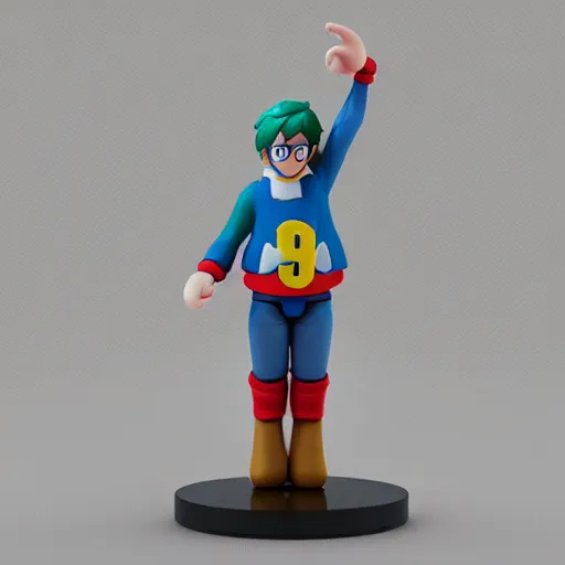 Prompt: an amiibo figurine of scott the woz