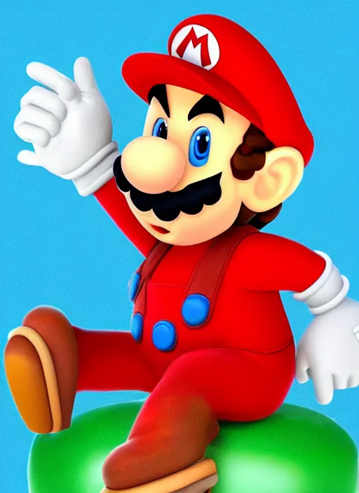 Image similar to mario in the style of ralph bakshi