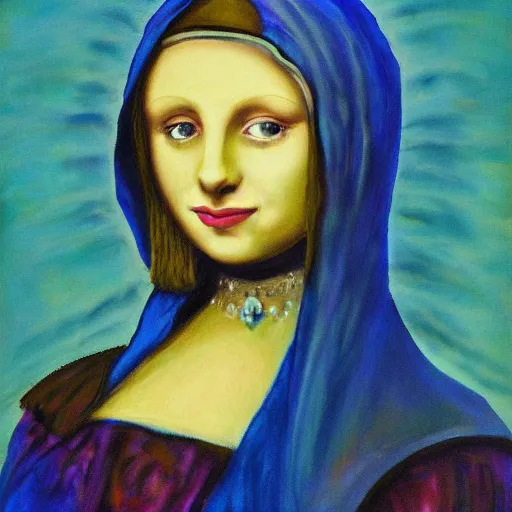 Prompt: the mona liza painted by psychopath