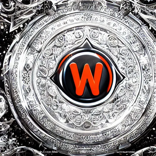 Image similar to a and w logo, digital art, cosmic, 3 d high definition, trending on art station, photorealistic, high resolution, 8 k, octane, hyper detailed, insane details, intricate, elite, ornate, elegant trend, highly detailed and intricate, sharp focus, photography, unreal engine