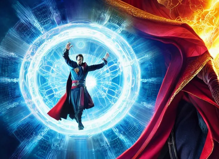 Image similar to A very high resolution image of Doctor Strange from the Marvel poster for the new movie