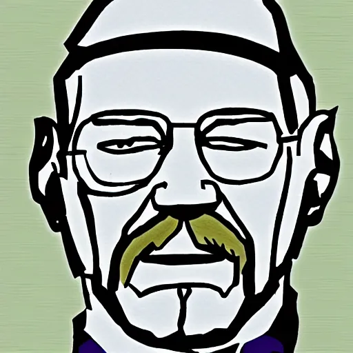 Prompt: ms paint walter white, poorly drawn