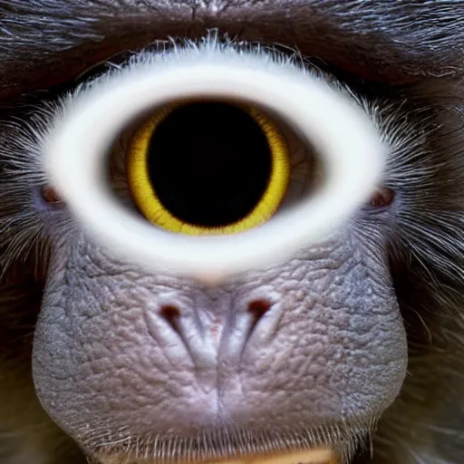 Prompt: photo of a googly eyed monkey