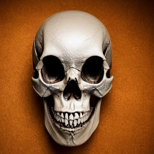 Image similar to A photo of {a skull of an Alien} , professional photograph, studio lighting, highly detailed