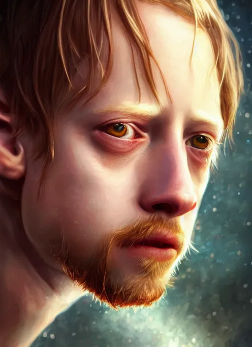 Prompt: detailed still of macaulay culkin, wolfboy, detailed realistic face, digital art, by charlie bowater, by magali villeneuve, gorgeous lighting, unreal engine, movie composition