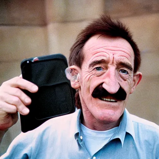 Image similar to Portrait of Barry Chuckle at ground zero, selfie, 2001, photograph by B. Chuckle