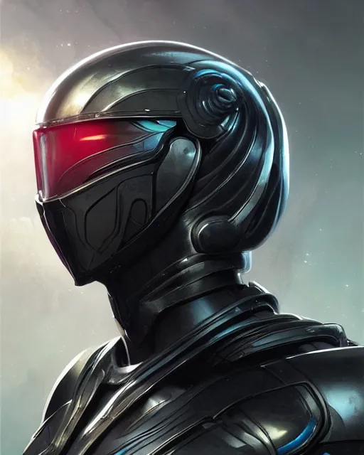 Prompt: iridescent wiry muscular male smooth sleek glossy black pearlescent scifi armor with smooth black featureless helmet, by greg rutkowski and mark brookes and jim burns and tom bagshaw and magali villeneuve, trending on artstation
