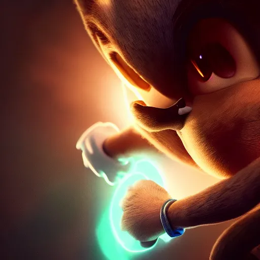 Image similar to sonic strangling a human to death, dslr, 8 k, octane beautifully detailed render, dark mood, cinematic lighting, detailed photo, masterpiece, volumetric lighting, ultra realistic, highly detailed, high quality, lossless, photorealistic