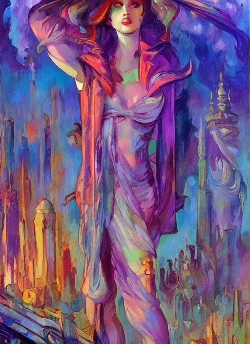 Prompt: ethereal city lost in time, art station, fauvism, art nouveau, felix kelly, johan grenier, hd, digital painting