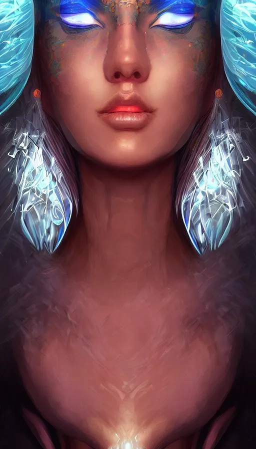 Image similar to portrait of a digital shaman, by artgerm