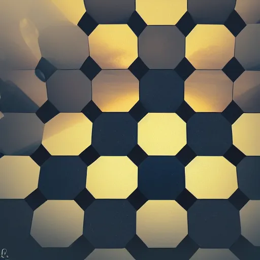 Image similar to hexagons blocking the sun, planet earth in front, trending on art station, art deco, retro futurism, realistic, perspective