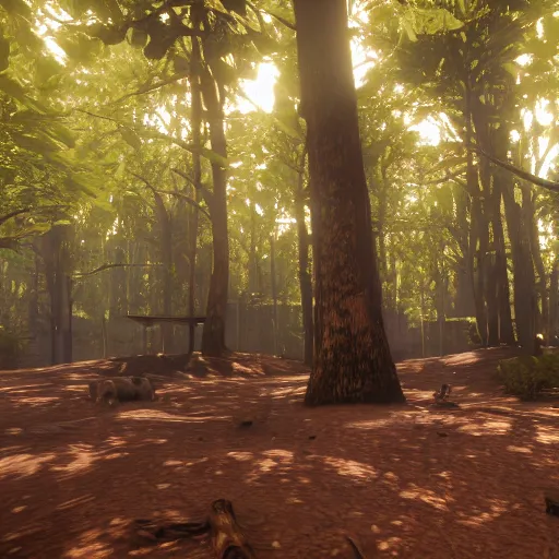 Image similar to An ipê amarelo forest in Red Dead Redemption 2