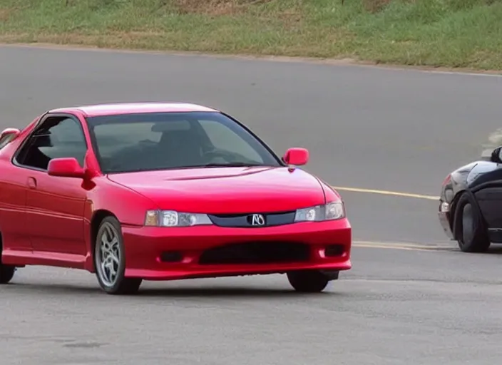 Image similar to DC2 Acura Integra Type R driving though office. The Office tv show 2005 scene still frame