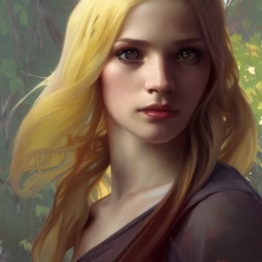 Prompt: portrait of a young blonde alternative girl with a parrot, upper body, long hair, intricate, elegant, highly detailed, digital painting, artstation, concept art, matte, sharp focus, illustration, art by artgerm and greg rutkowski and alphonse mucha