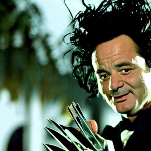 Image similar to bill murray as edward scissorhands