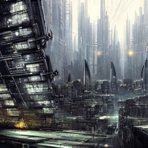 Image similar to ultra dense dystopian city, cyber punk, digital art, high quality, high resolution