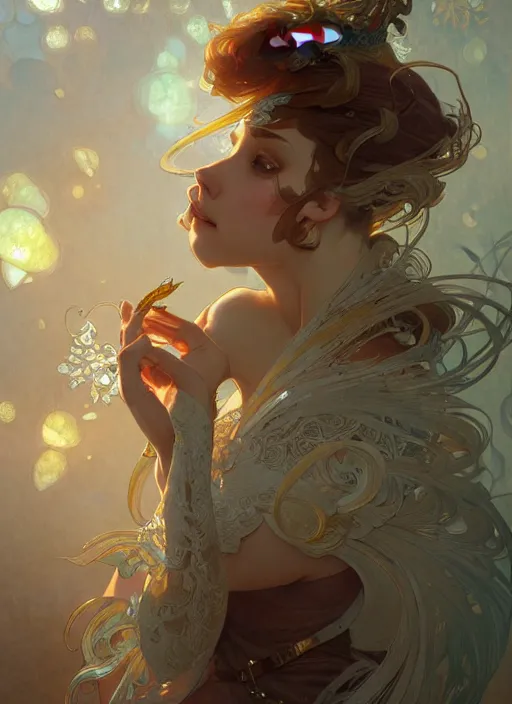 Image similar to cute anthropomorphic, fantasy, intricate, elegant, highly detailed, digital painting, artstation, concept art, wallpaper, smooth, sharp focus, illustration, art by artgerm and greg rutkowski and alphonse mucha