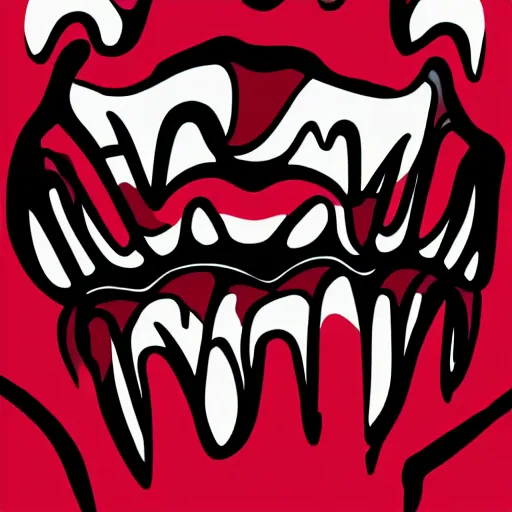 Image similar to a tongue, pop - art